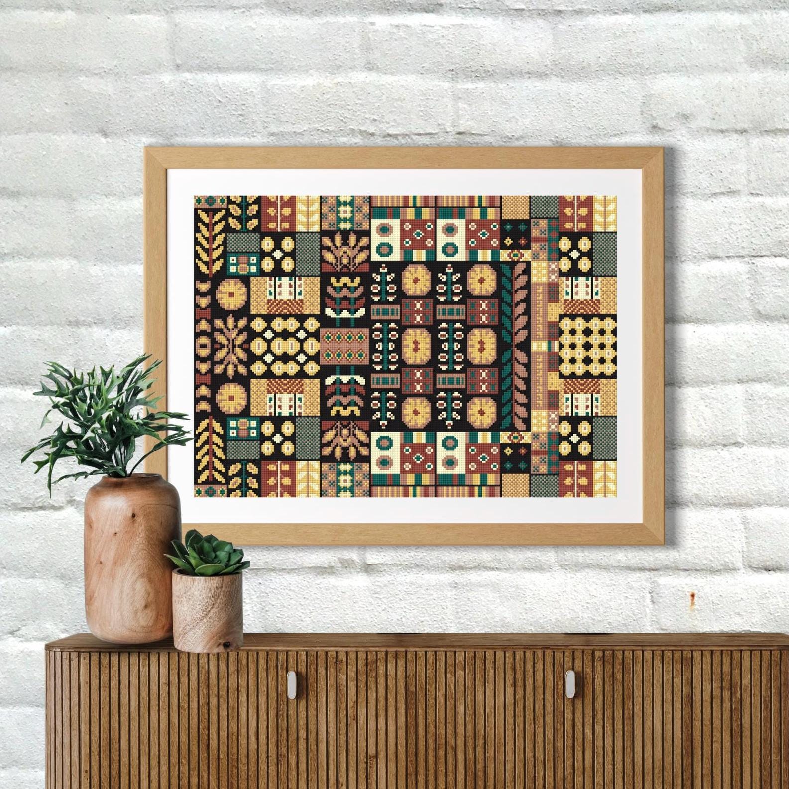Reproduction Sampler Folk Cross Stitch Pdf, Large Traditional Art ...