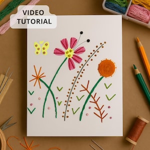 Paper Embroidery Tutorial: Stitch a 3D Card (Digital Download)