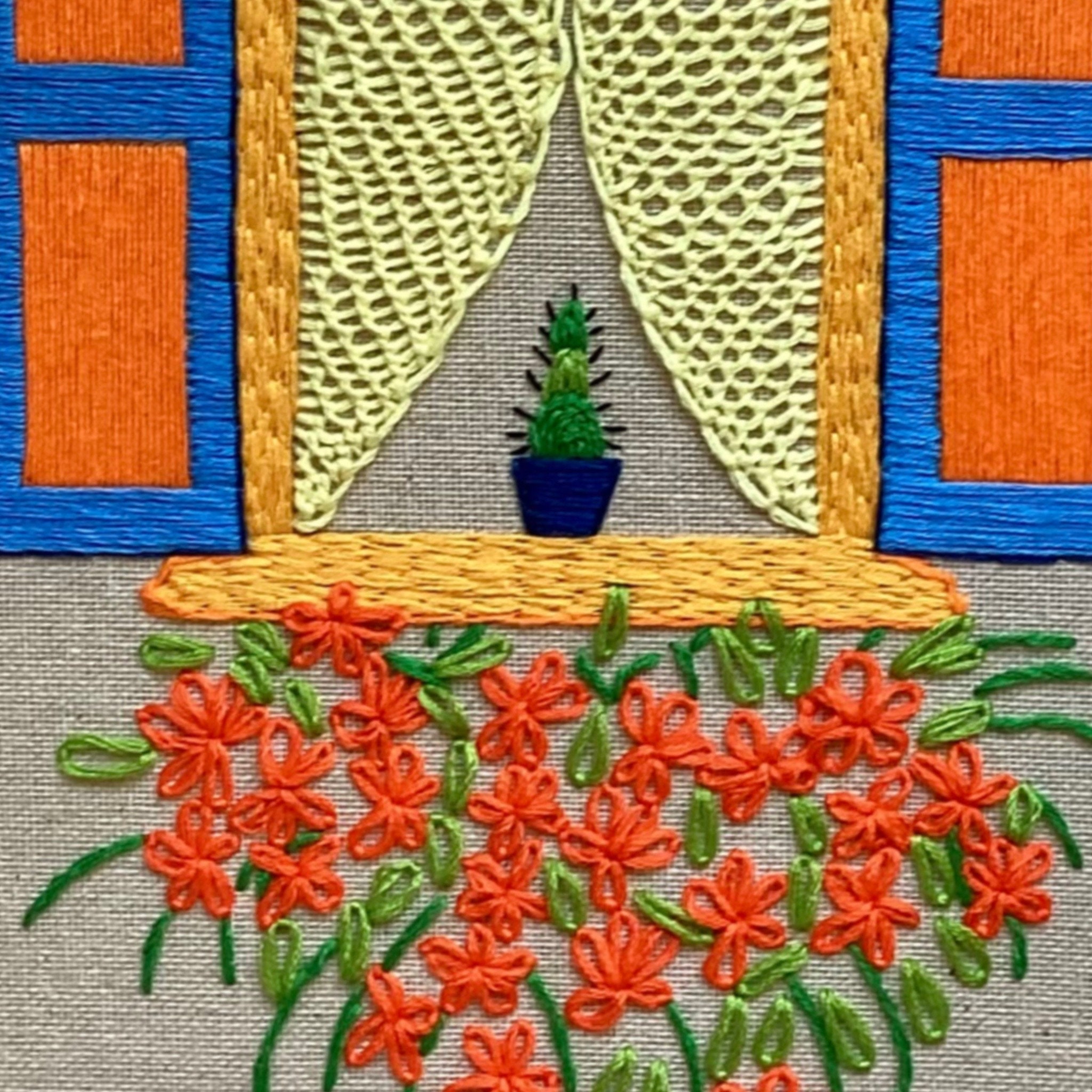 Download Pdf Embroidery on Canvas Pattern. Country Cottage Etsy UK