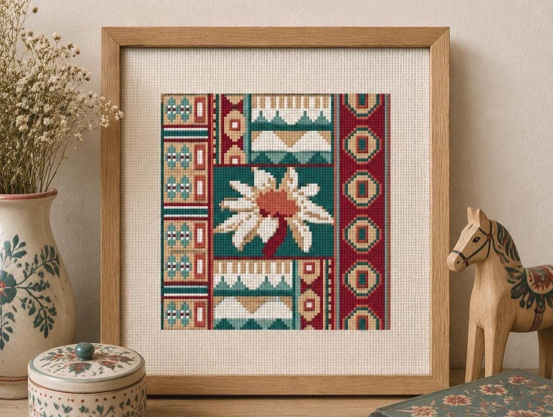 Aztec Cross Stitch Pattern: Folk Art Southwestern Design (PDF Download ...