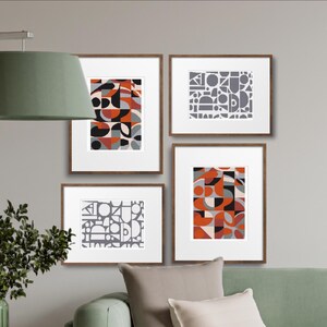 Modèles géométriques de point de croix d'art moderne, conceptions minimalistes abstraites pour le point de croix, téléchargement numérique de pdf de xstitch compté