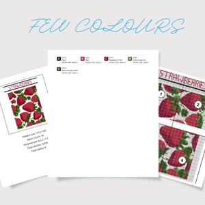 Modern Fruit Cross Stitch Pattern Set: Minimalist Kitchen Art (PDF Download) image 2