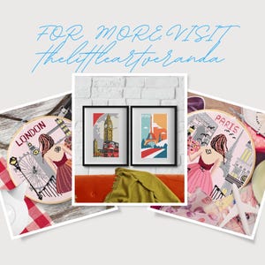 Seascape & Cottage Cross Stitch Pattern Set: Greek Island Coastal Scene (Digital Downloadable PDF Charts) image 9