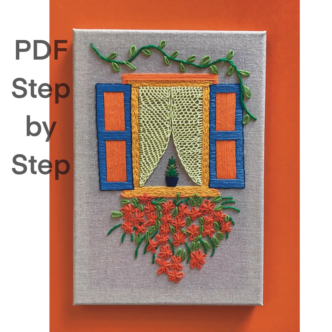 Embroidery Pattern Large Instructions PDF Wall Decor Etsy