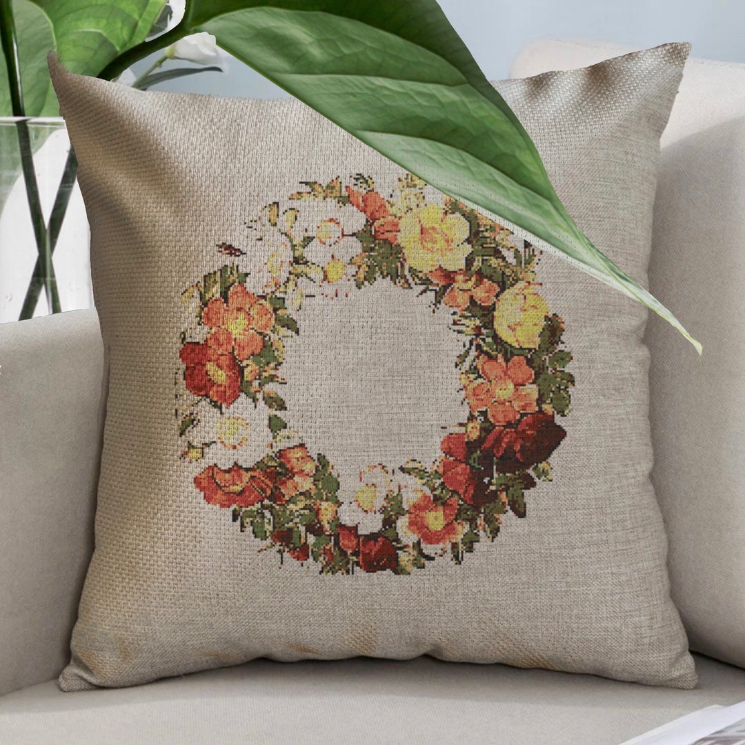 Cross Stitch Pillow Pattern Needlepoint Pillow PDF Xstitch Etsy