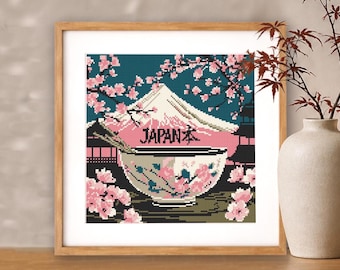 Japanese Cherry Blossoms 4 Cross-stitch Pattern Digital Download