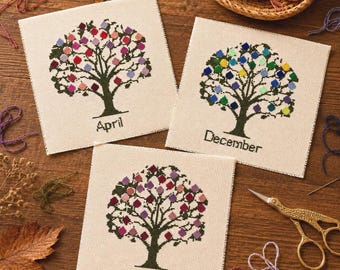 Temperature Tree Cross Stitch Pattern: Customizable Calendar Project (PDF Download)
