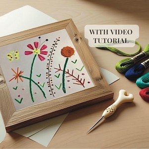 Tutoriel broderie sur papier, travaux manuels en papier, tutoriel piquer sur papier, motif broderie sur papier, création de cartes en papier 3D, couture d'une carte en papier