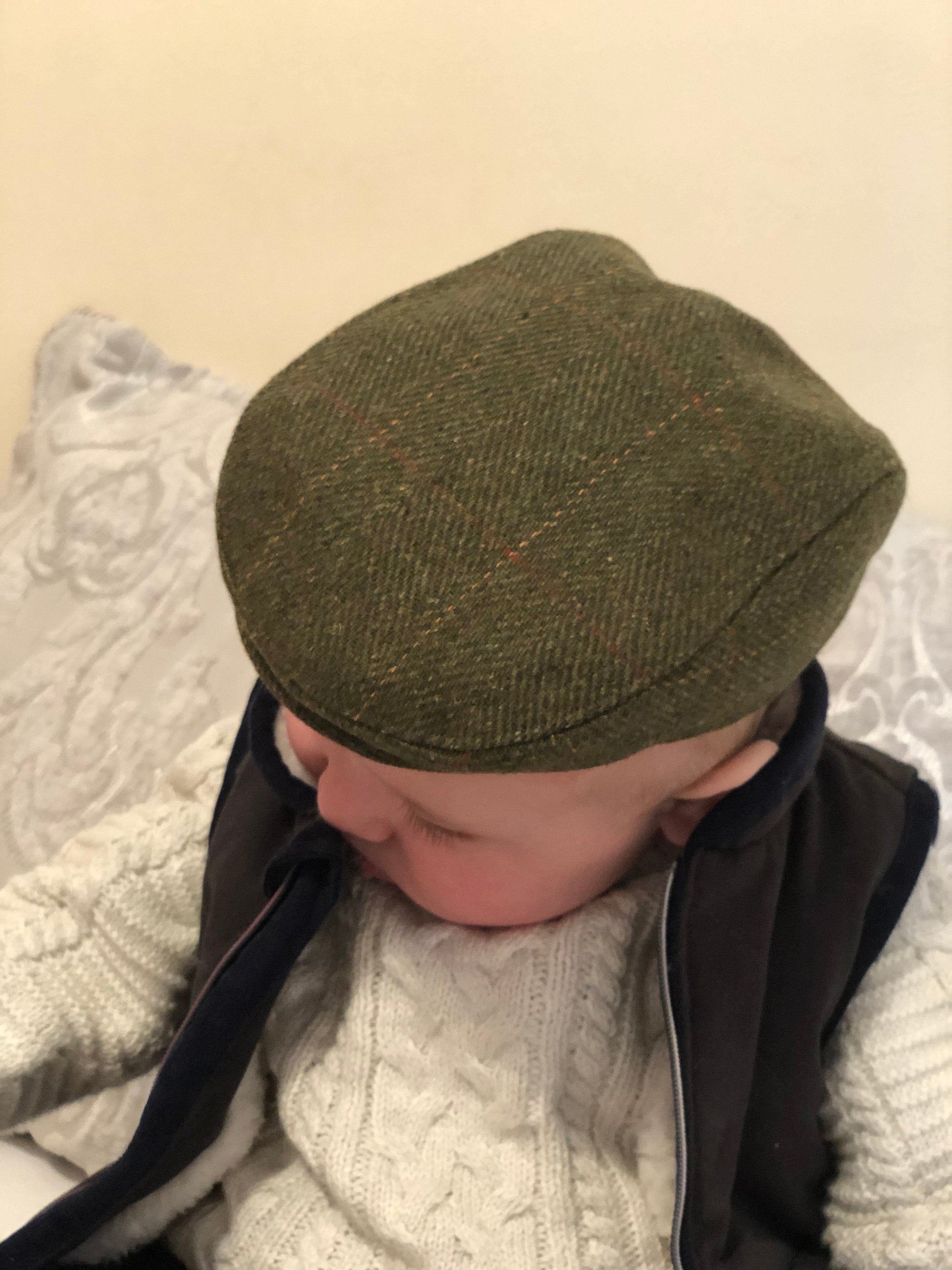 Tweed Newborn Baby Flat Caps Etsy UK