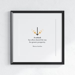 Marcus Aurelius Graphic Quote - DIGITAL DOWNLOAD - Print file for small square frame. Minimalistic style wall art.