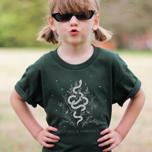 Kids Snake Shirt, HP, Child Wizard House Shirt, Wizard Sport, Wizard School House, Witchcore, Mystical, Potter, Malfoy, Weasley