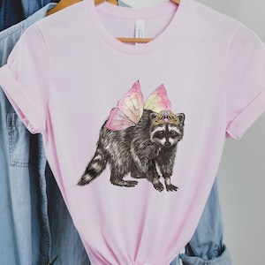 Raccoon Shirt, Fairy, Princess, Weirdcore, Weird Stuff, Weirdcore clothing, Funny Shirt, Quirky