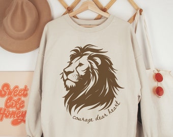 Narnia, Chronicles of Narnia, Bookish Sweatshirt, Courage Dear Heart, The Lion, Book Lover, Book Gift, Book Worm, Book Club, Library Shirt