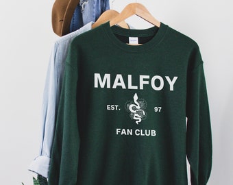Malfoy, Dramione, Potter Sweatshirt, Snake Sweatshirt, Wizarding House Jersey, Wizard House Sweatshirt, Wizard School House, Witchcore