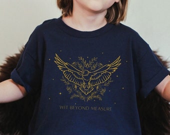 Kids Eagle Shirt, Raven, Child Wizard House Shirt, Wizard Sport, Wizard School House, Witchcore, Mystical, Potter, Malfoy, Weasley