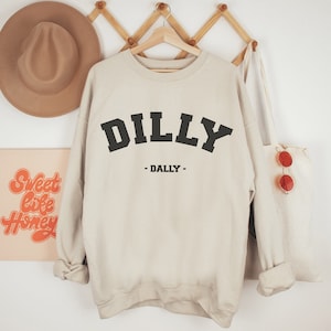dilly dally mock neck sweatshirt | butter yellow + sky blue main image 0