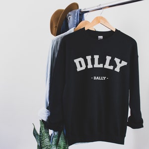dilly dally mock neck sweatshirt | butter yellow + sky blue main image 1