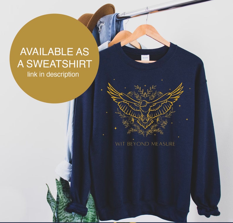 Eagle Shirt, Raven, Wizard House Shirt, Wizard Sport, Wizard School House, Witchcore, Mystical, Potter, Malfoy, Weasley, Wit Beyond Measure