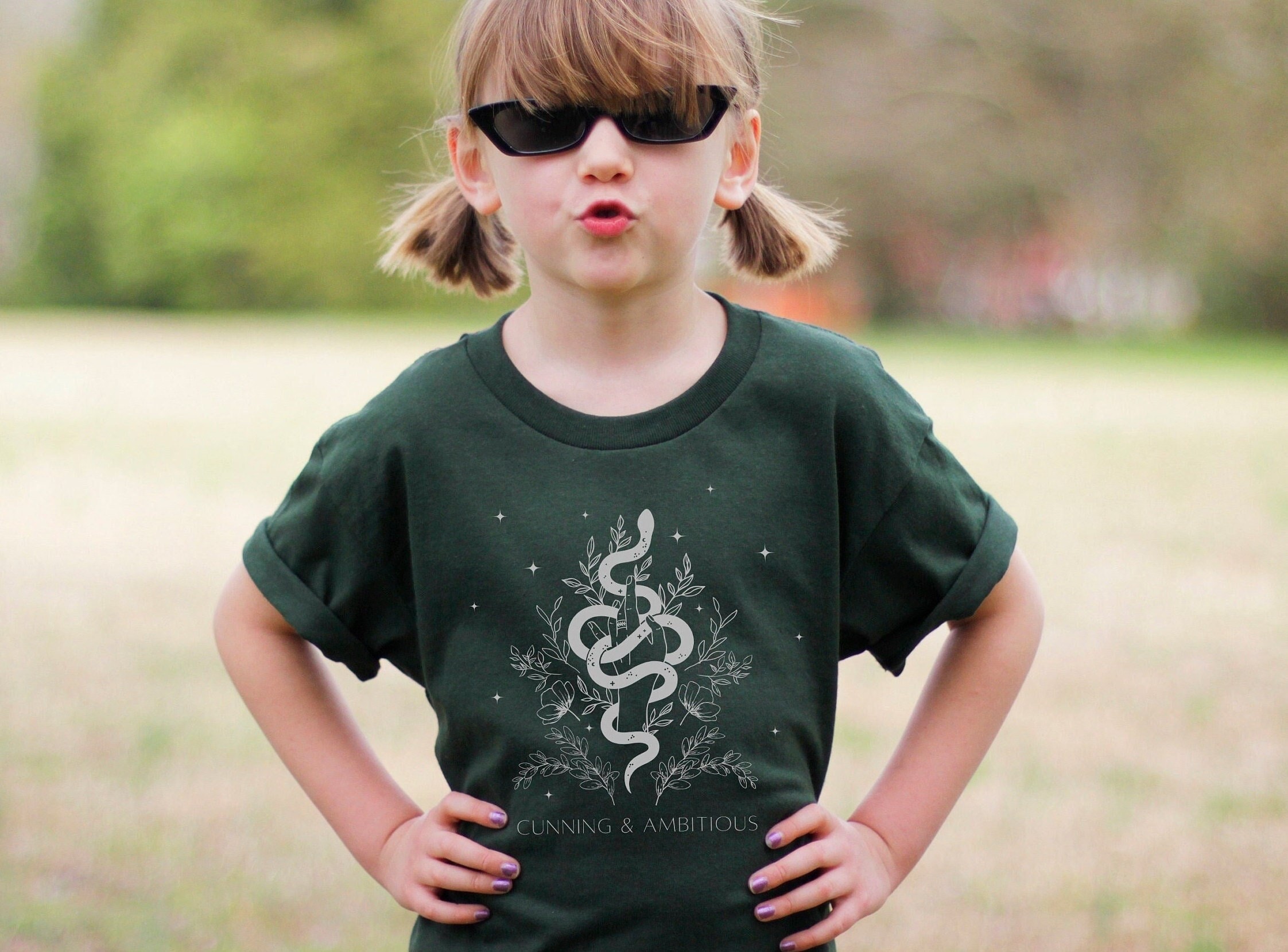 Kids Snake Shirt, HP, Child Wizard House Shirt, Wizard Sport, Wizard School House, Witchcore, Mystical, Potter, Malfoy, Weasley