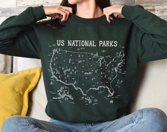 National Park Sweatshirt, Gorbcore, Granola Girl, Rock Climbing Gift, Outdoorsy, Camping, Hiking, Nature Lover