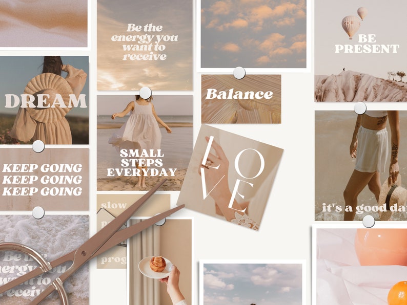 Vision Board Picture Quotes, Printable 2025 Vision Board, Motivational Sayings, Printable