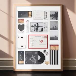 Matchbook Poster Canva Template Editable Keepsake Matchbox Customisable Print Template
