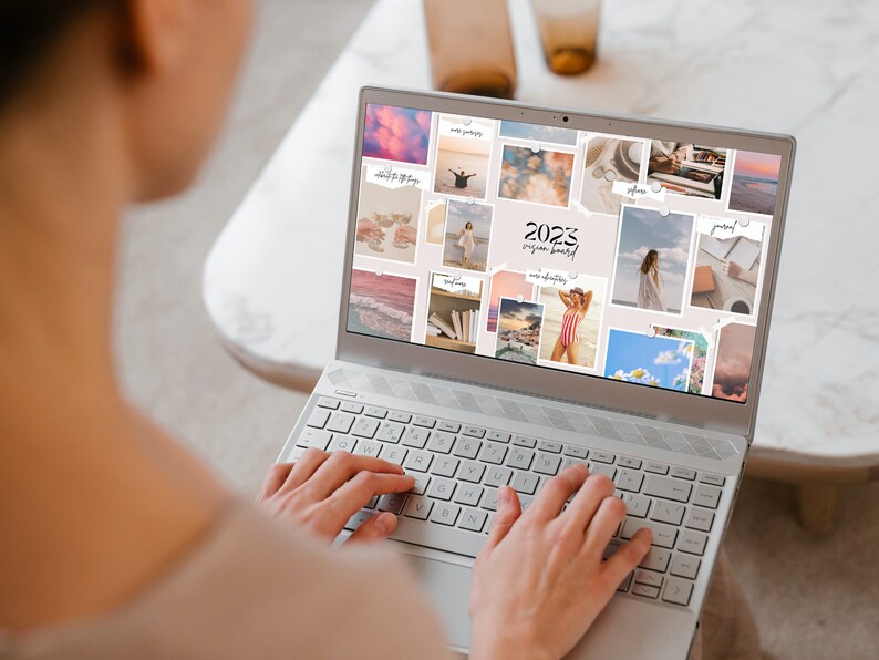 Digital Vision Board Template Canva, 2025 Vision Board, 2025 Goals