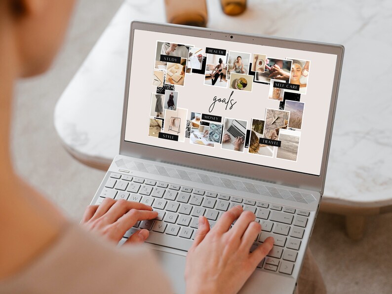 Digital Vision Board Template Canva, 2025 Vision Board, 2025 Goals