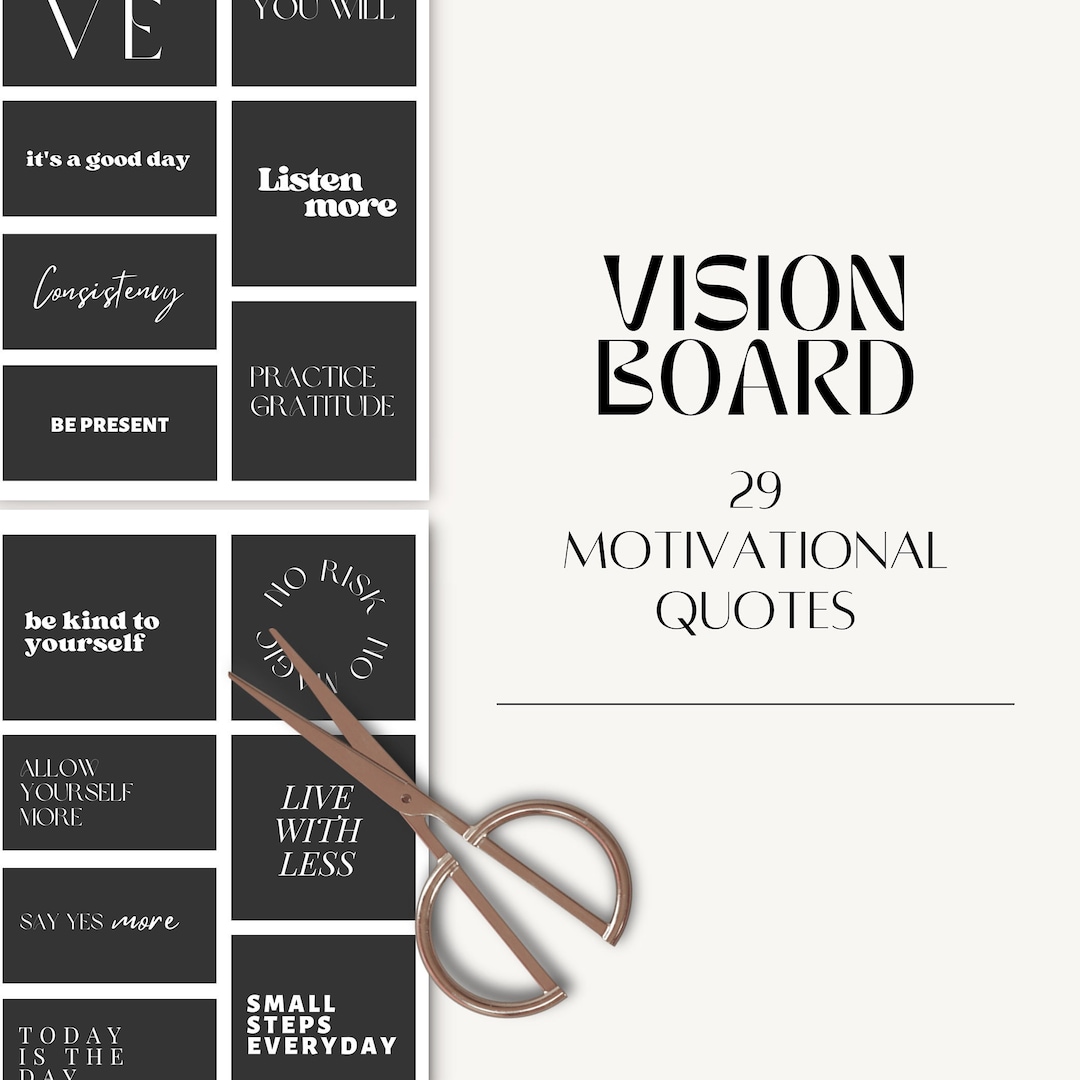Motivational Vision Board Quotes, Printable 2025 Vision Board Sayings