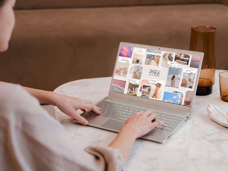 Digital Vision Board Template Canva, 2025 Vision Board, 2025 Goals