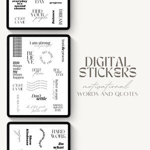 Vision Board Kit Stickers Digital Png Motivation Goals Planner Stickers ...