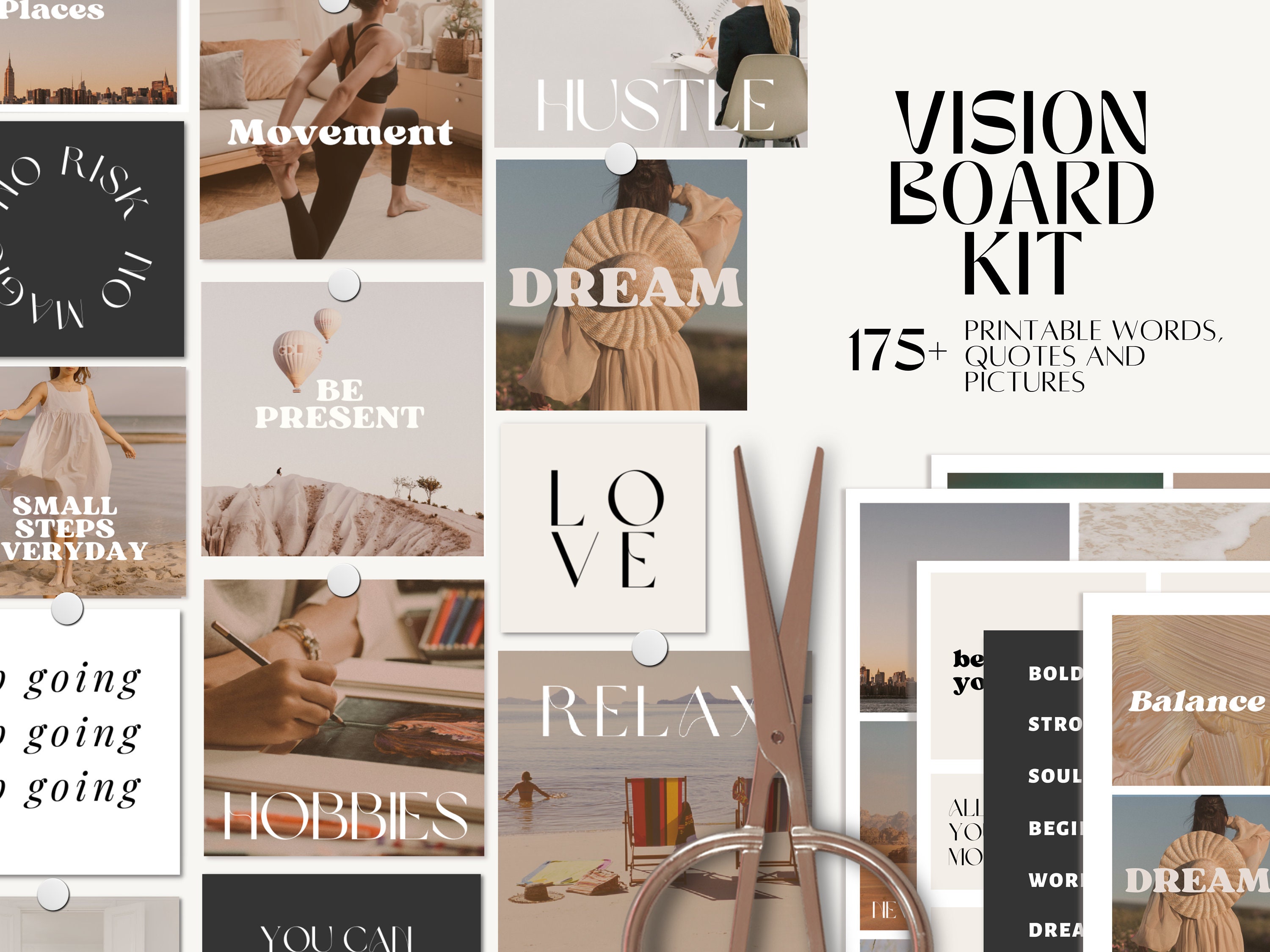 Vision Board Kit Printable 2023 Vision Board Motivational - Etsy UK