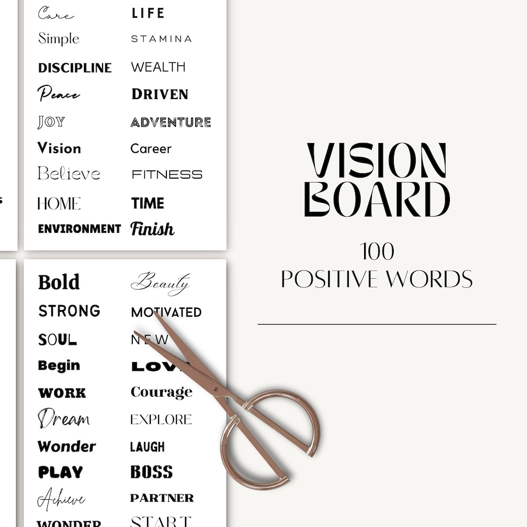 Printable Vision Board Words 2024 Vision Board Printable - Etsy