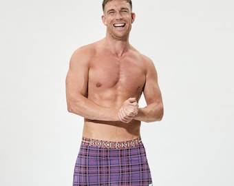 Double Pack XXL Purple Boxerkilt comfortable and sexy underwear men / The Boxerkilt = Ergonomic Boxer Briefs for Men (double pack)