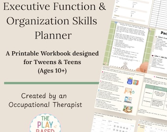 Planner voor uitvoerende functies voor tieners | Hulpmiddelen voor thuisonderwijs en ADHD (pdf)