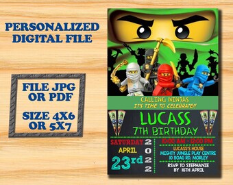 Ninjago Invitation Etsy France