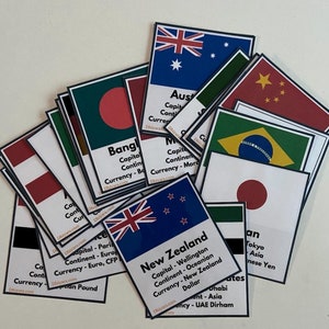Country Flags – 28 Printable Flashcards