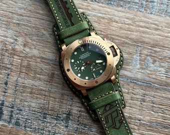 Leren horlogebandje voor 47 mm Panerai-horloges - handgemaakt