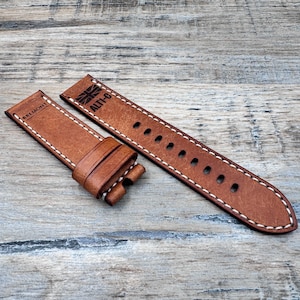 Cinturino per orologio in pelle Bremont ALT1-C - Cognac/Crema immagine 8