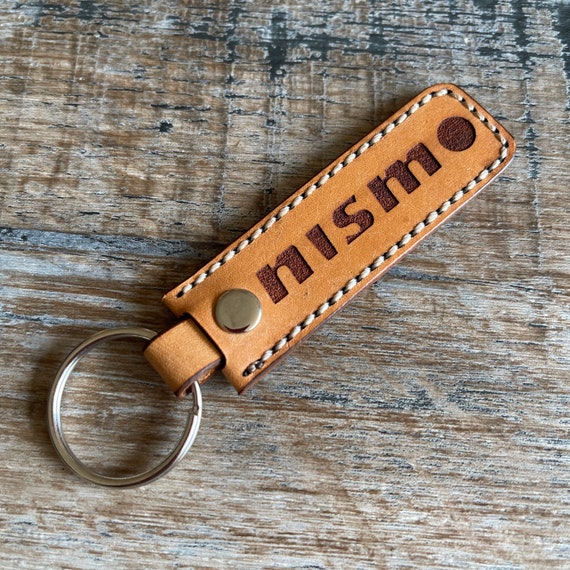 Nismo Logo Leather Key Fob , Key Ring, Key Chain