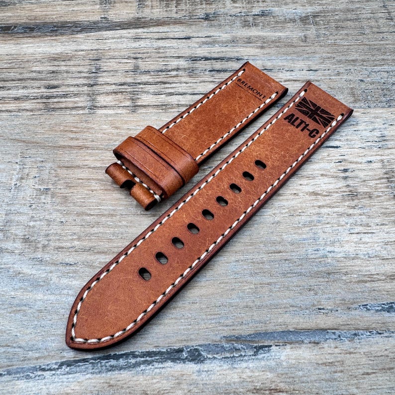 Cinturino per orologio in pelle Bremont ALT1-C - Cognac/Crema immagine 5