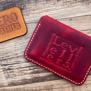 Cartera de tarjeta de cuero levellers