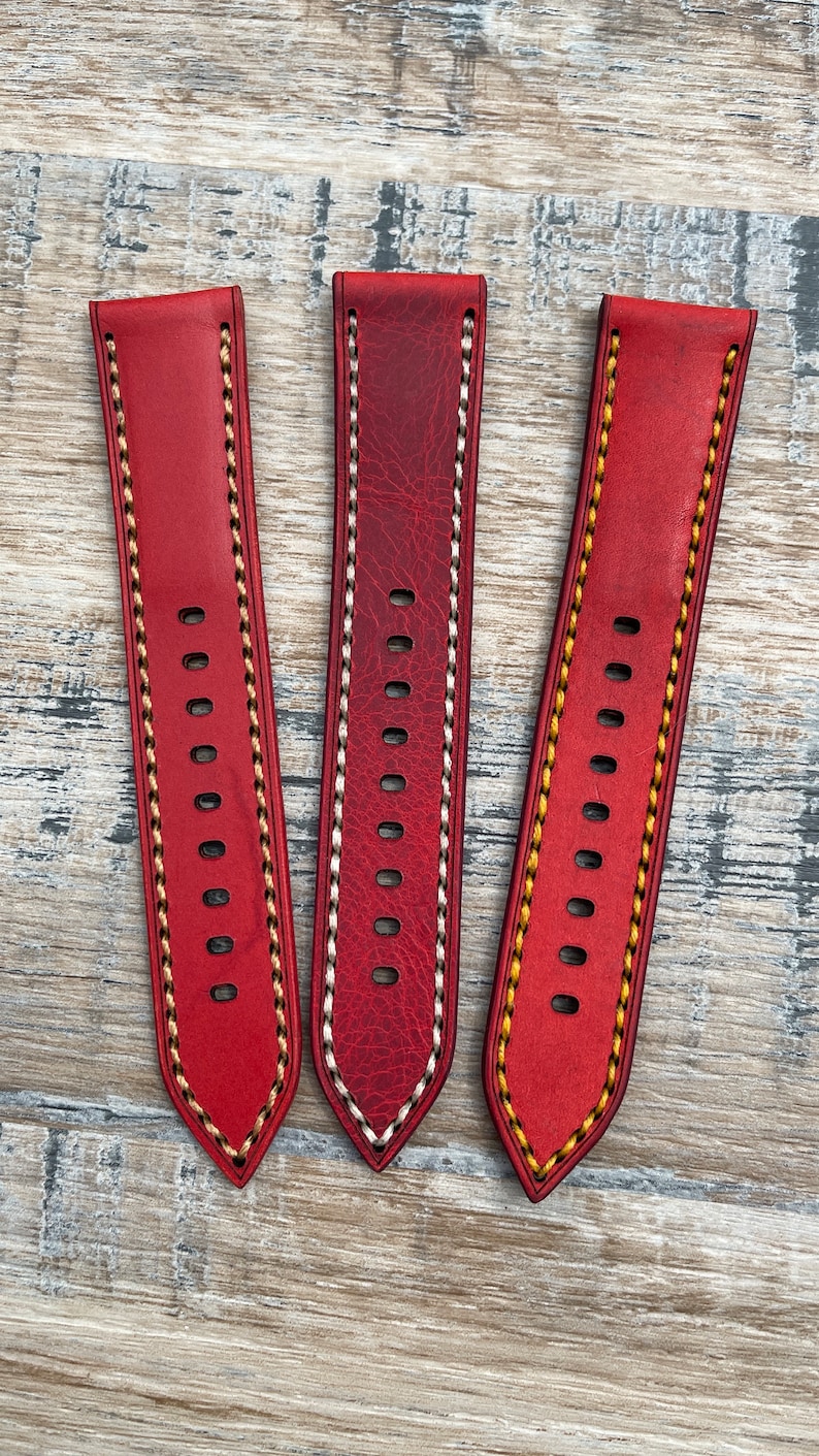 Custom Handcrafted Leather Watch Strap Extra Long Extra Etsy