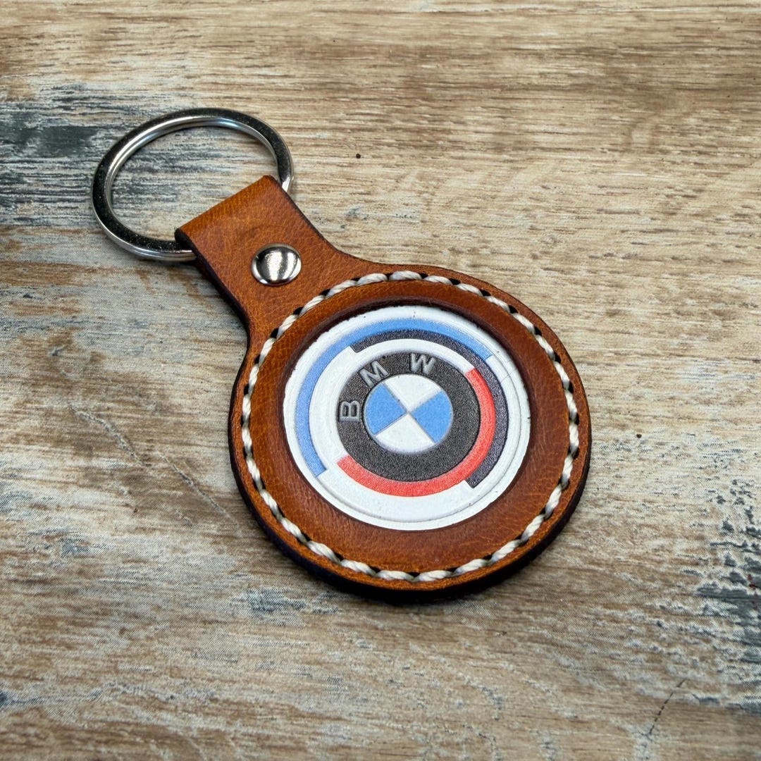 BMW 50th Anniversary 3D Metal Leather Key Fob , Key Ring, Key Chain - Etsy