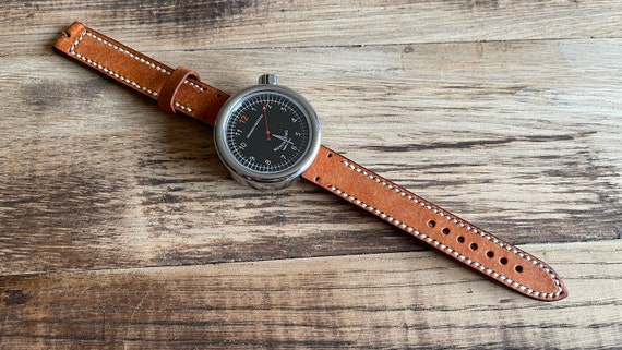 Leather Strap for Giuliano Mazzuoli Manometro Watch - Camel Cammello