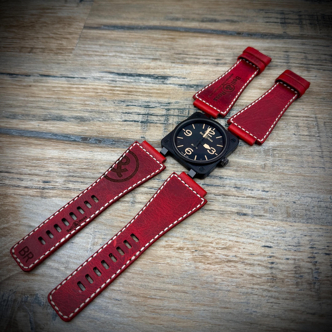 Bell And Ross Leather Watch Strap Band For BR01 BR03 BRS Watches 24mm bell-and-ross-leather-watch-strap-band-for-br01-br03-brs-watches-24mm
