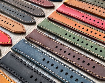 Custom Watch Strap, custom watch band, Handcrafted Leather - Extra long - Standard - Extra Short