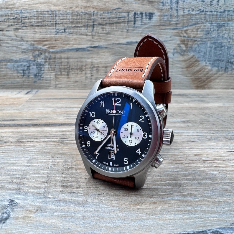 Cinturino per orologio in pelle Bremont ALT1-C - Cognac/Crema immagine 4