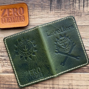 Tarjetero Levellers de Piel - Verde