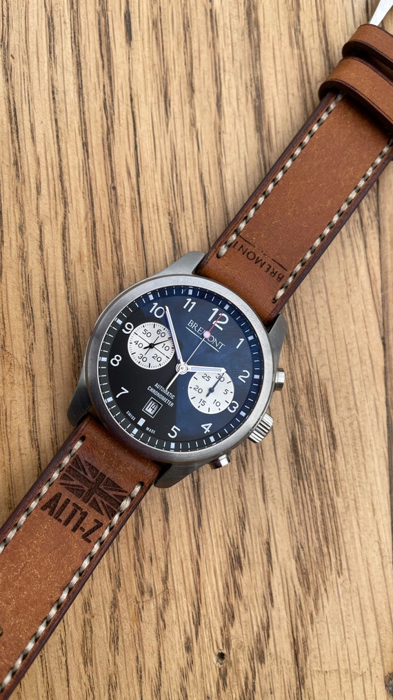 Leather Watch Strap for Bremont ALT1-Z Watches - Vintage finish - Hand Crafted